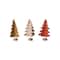 Hello Honey® 26" Wool Felt Tree Set with Color Contrasting Stitch & Wood Slice Base